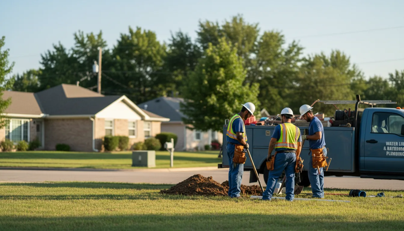 Residential water line and bathroom plumbing service in Cosby, MO